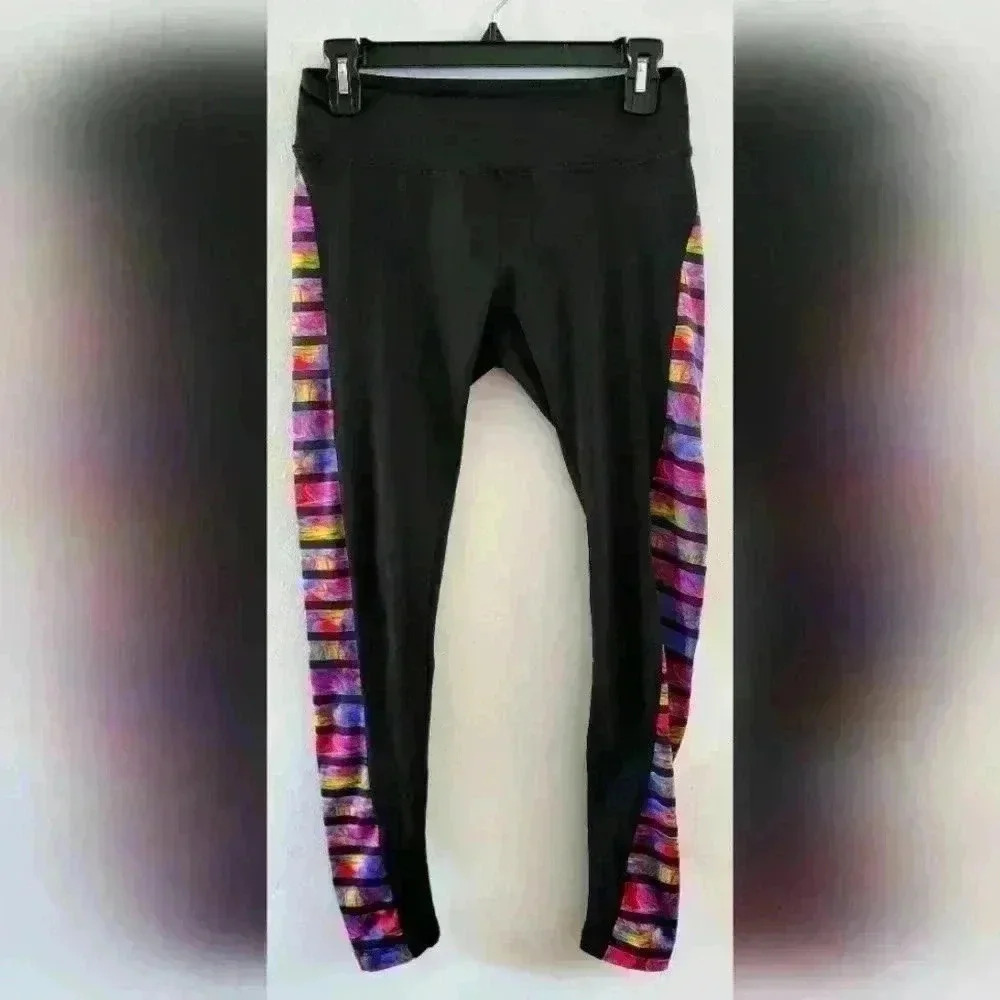 LuLaRoe Women's Leggings Simply Comfortable Rainbow Black S